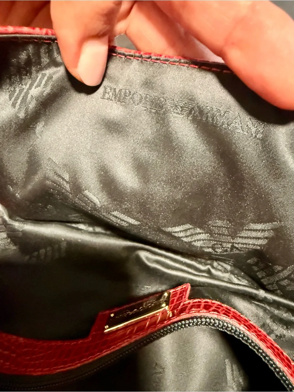 Emporio Armani sleek red